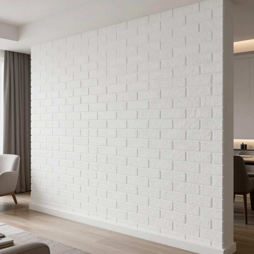 3D панель самоклеюча цегла 690х780х5мм Білий Матовий — стильний акцент для вашої оселі