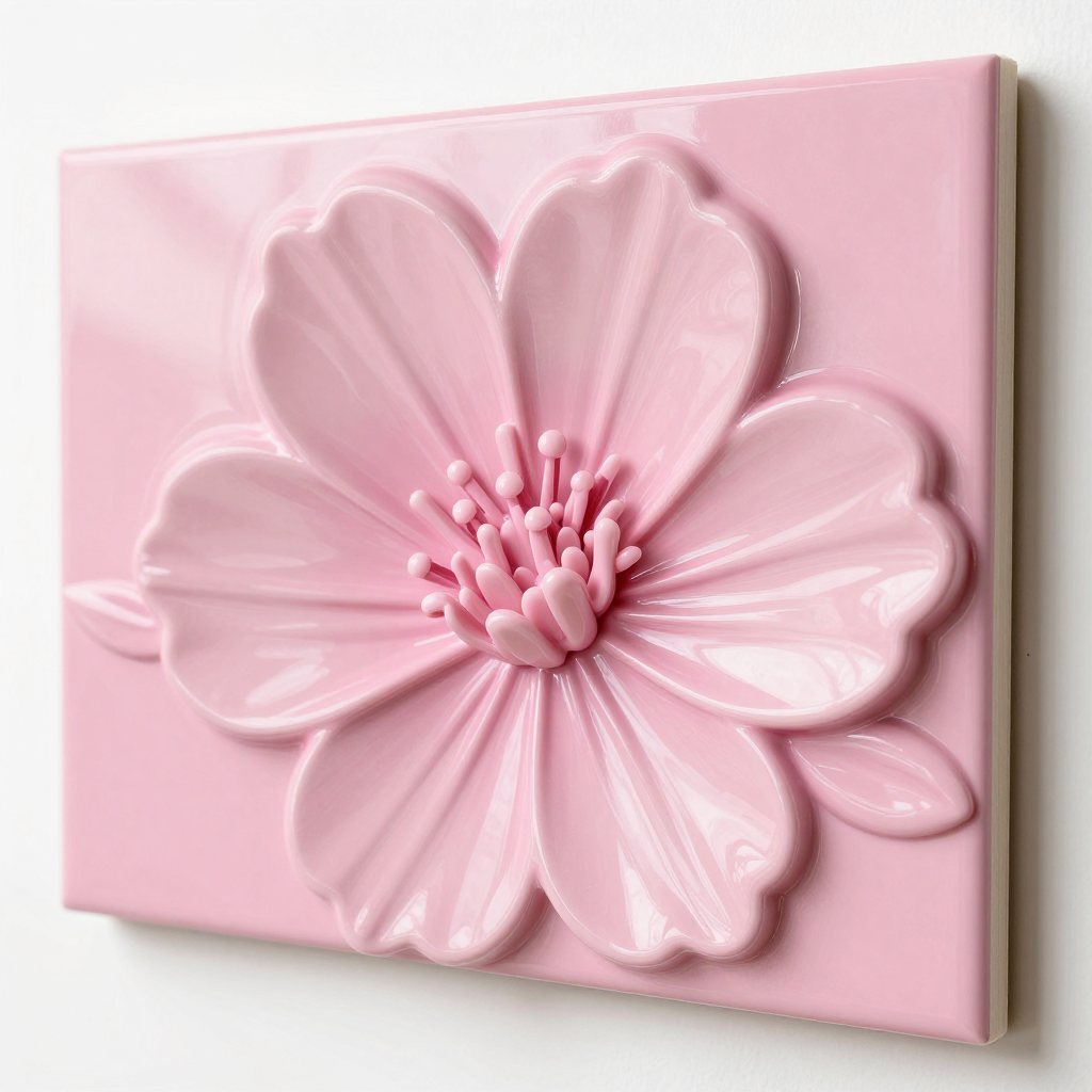 Панель стінова 3D 700х700х4мм Рожеві квіти — стильний акцент у вашому інтер’єрі