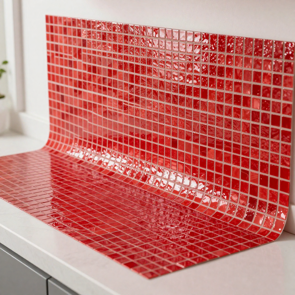 Самоклеюча плівка 0,45х10м х 0,07мм Червона мозаїка — яскравий акцент у вашому інтер’єрі